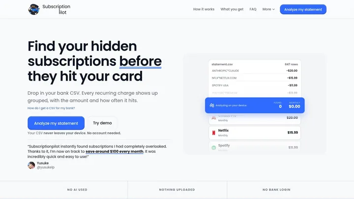 SubscriptionPilot after